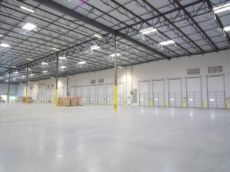 An Empty Transloading Area At A Warehouse